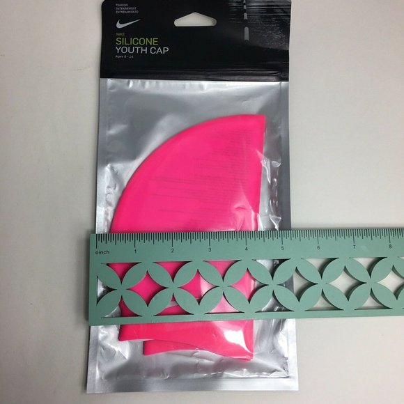 Nike Silicon Youth Cap Pink Training Swim Swimming Ages 8-14  Hot Pink Water New - Picture 9 of 12